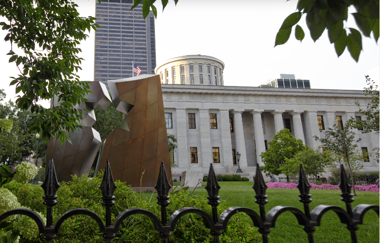 The Holocaust Memorial on the south grounds of the Ohio Statehouse
