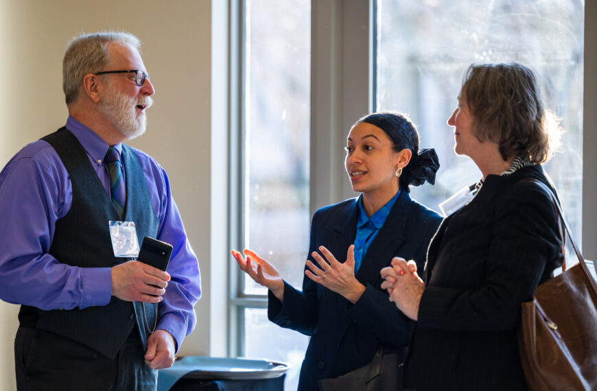 Attendees converse at the Beloved: Ohio Celebrates Toni Morrison kickoff event in February 2026.