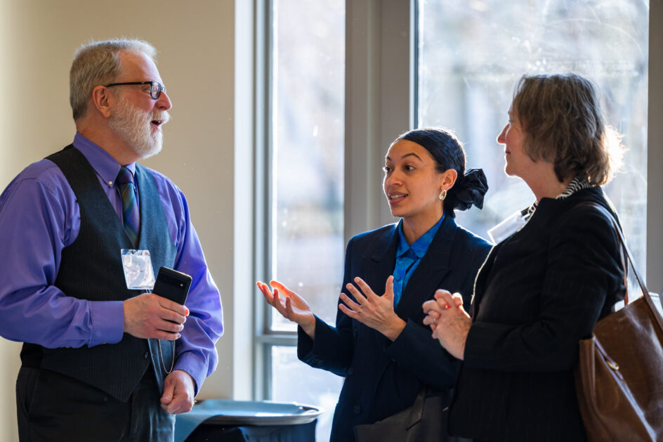 Attendees converse at the Beloved: Ohio Celebrates Toni Morrison kickoff event in February 2026.