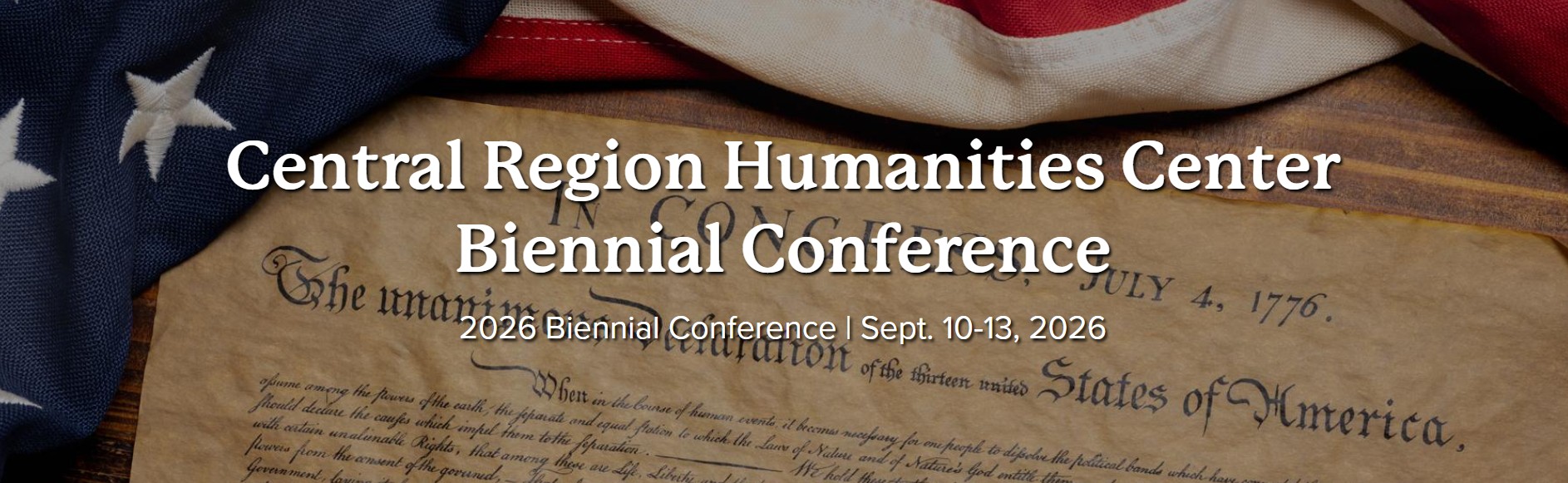 Promotional image for Central Region Humanities Center Biennial Conference